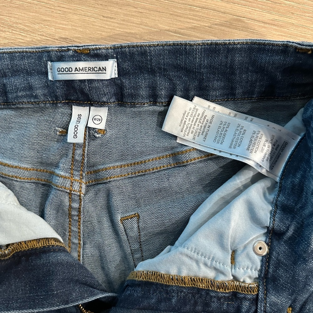 Good American Good Legs High Rise Skinny Jeans Sz 29 Dark Wash Stretch - Picture 5 of 5